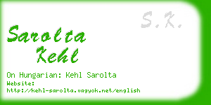 sarolta kehl business card